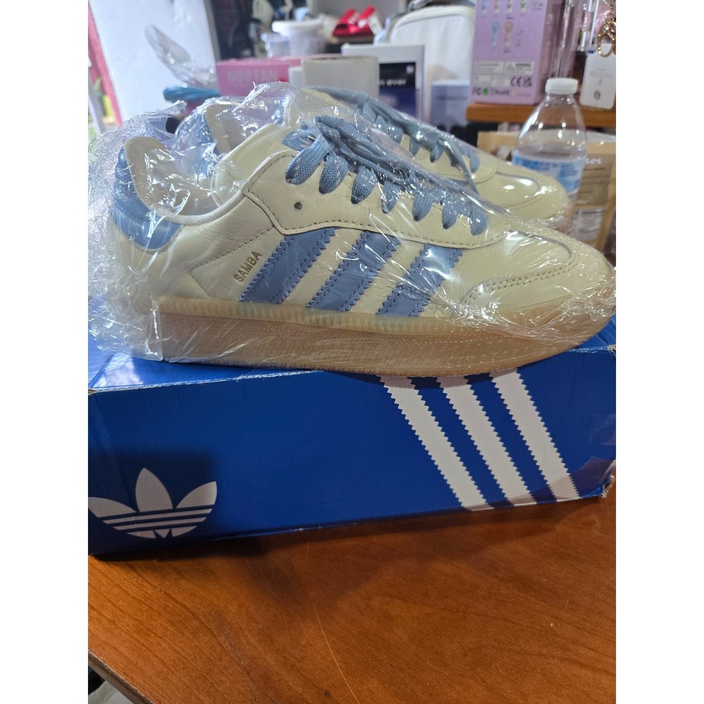 Adidas Samba XLG Wonder White Halo Blue Gum IE9166 Mens 5.5 Womens 6.5 Shoes